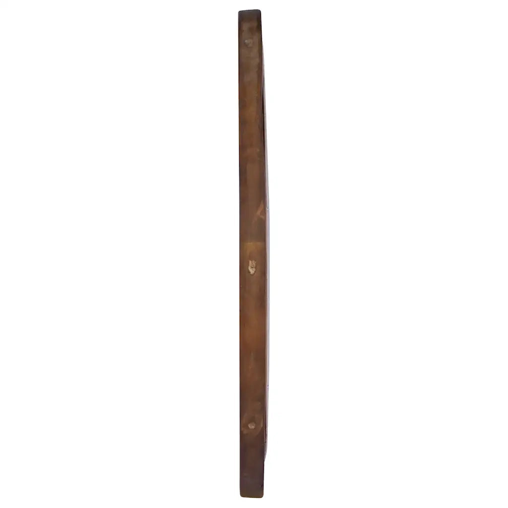 Specchio da Parete-Specchio a Muro-Specchio Decorativo 60 cm in Legno di Teak Rotondo 189015