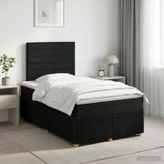 Letto box spring con materasso Nero 120 x 200 cm Tessuto 3454363
