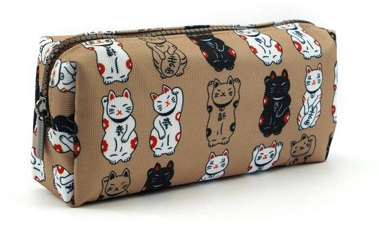 Borsa di Makeup con grande capacità - Donna - Pelle sintetica duratura - Chiusura a cerniera - Tasche per trucco - 20,3 x 8,9 x 5,1 cm - Etui