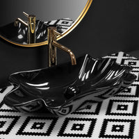 Lavabo Da Appoggio Rea Sea Black + Tappo Click-clack