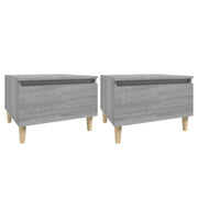 Tavolini 2 pz | Tavolo laterale Grigio Sonoma 50x46x35 cm in Legno Multistrato
