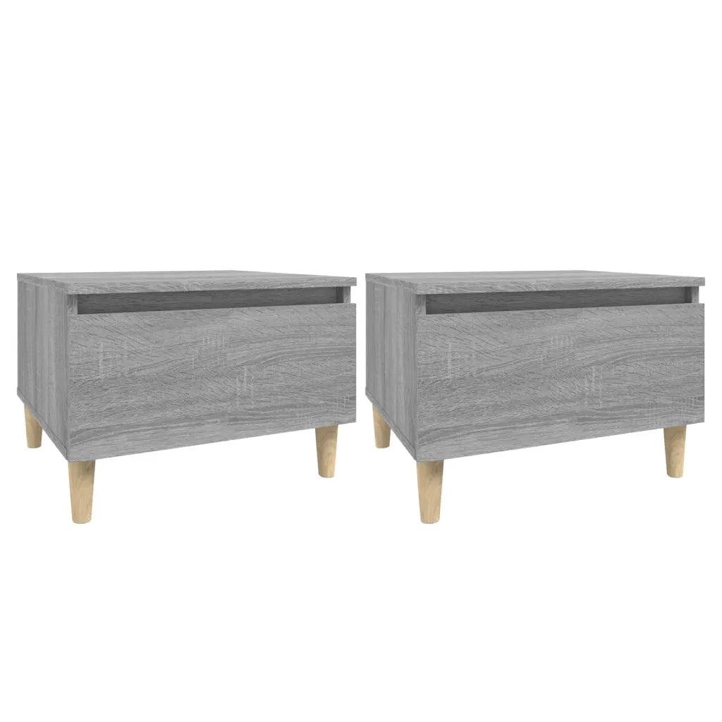 Tavolini 2 pz | Tavolo laterale Grigio Sonoma 50x46x35 cm in Legno Multistrato