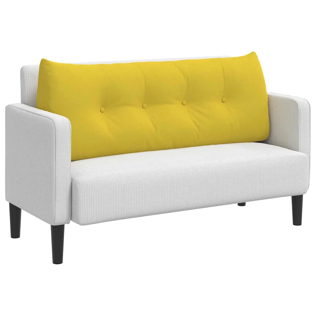 Cuscino per Schiena Giallo Chiaro 120 x 24 x 50 cm Tessuto 42014479