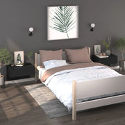 Comodini a Muro 2 pz Neri 810938