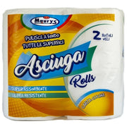 MAURY'S CARTA ASCIUGATUTTO CUCINA 2 ROTOLI 2 VELI ASCIUGAROLLS 380GR