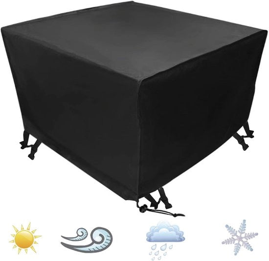 Copertura impermeabile per mobili da giardino - coprioggetto - nero - poliestere - 120 x 120 x 74 cm