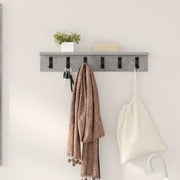 vidaXL Appendiabiti a muro Grigio cemento 60 x 10.5 x 10.5 cm