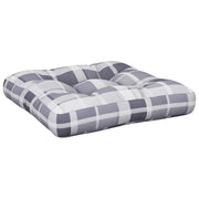 Cuscino per pallet | Cuscini per sedie Motivo a Quadri Grigi 60x60x12 cm in Tessuto
