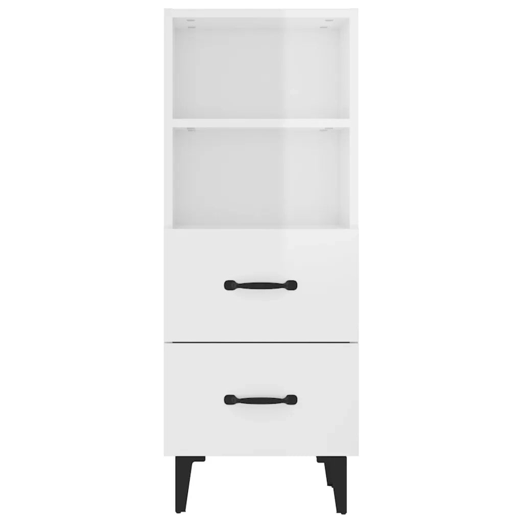 Credenza 34,5x34x90 cm in Legno Multistrato Bianco Lucido 812372