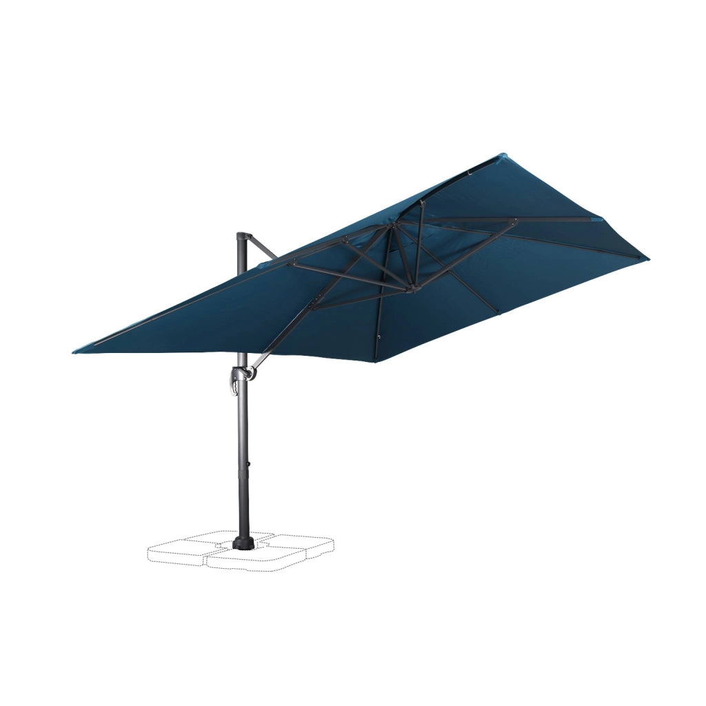 Ombrellone rettangolare, 3x4m, blu