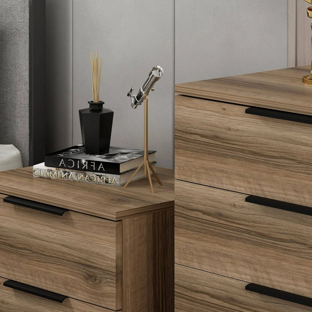 Elysee, Cassettiera 5 Cassetti, 73x42x77h cm Marrone Noce