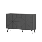 Credenza in legno "Dune" - 123 x 35 x 62 cm - Grigio antracite