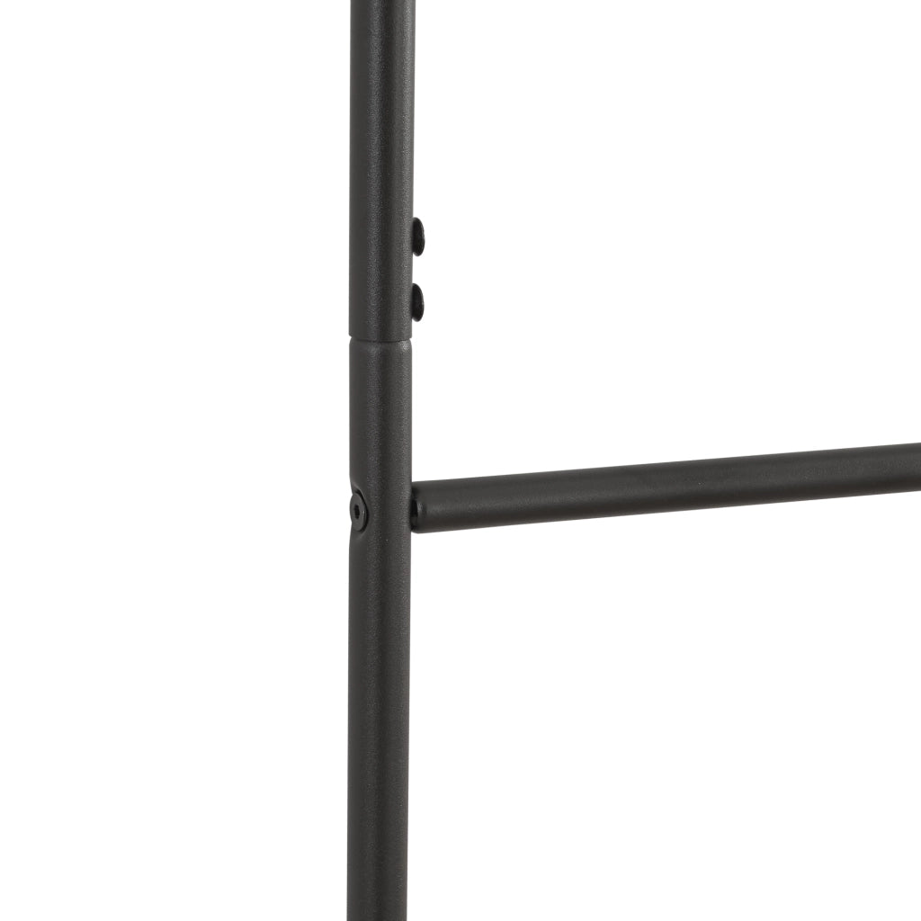 Portasciugamani da Terra Bodø a Forma di Scala 176 x 38 cm Acciaio Nero [en.casa]