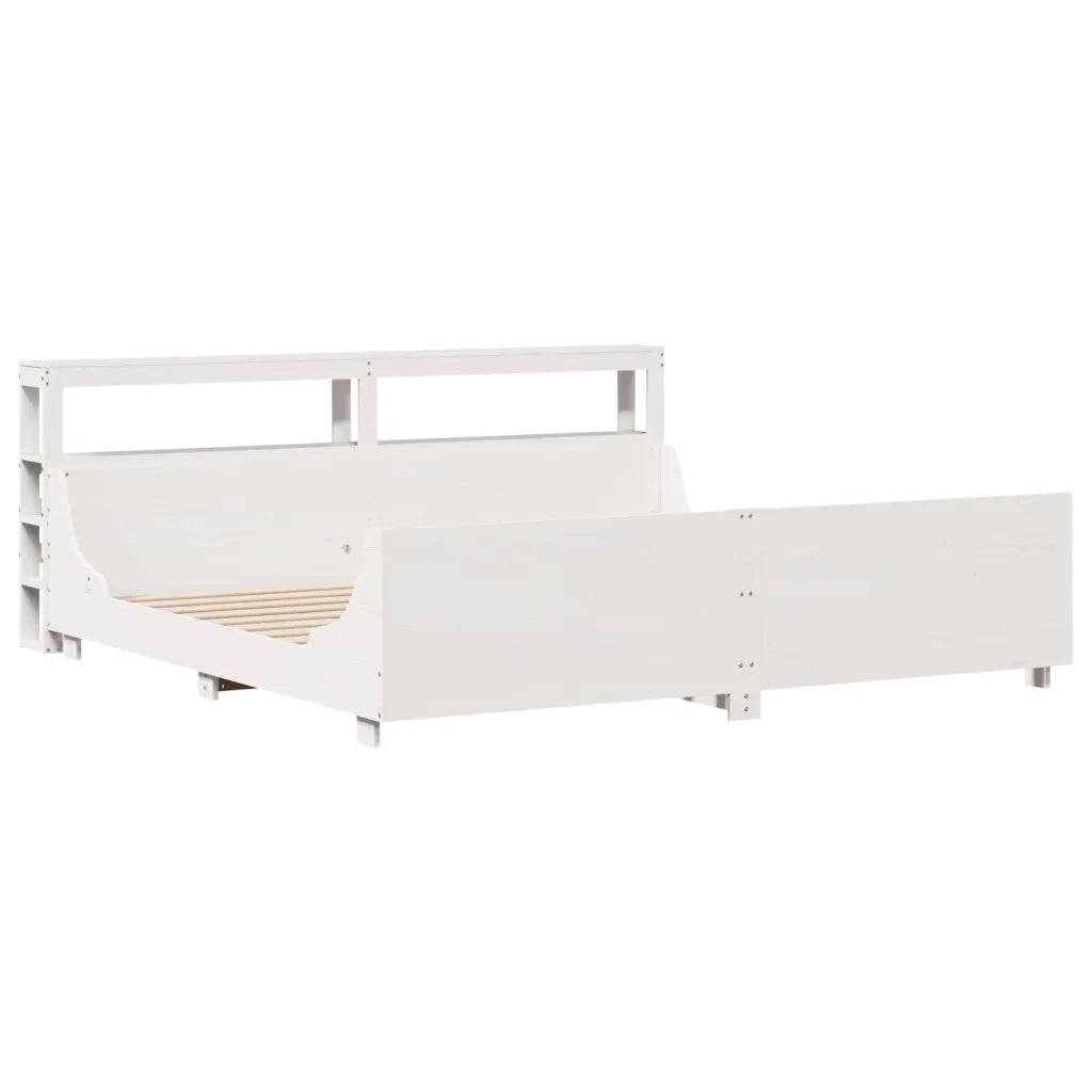 vidaXL Letto senza Materasso Bianco 180x200 cm Legno Massello di Pino