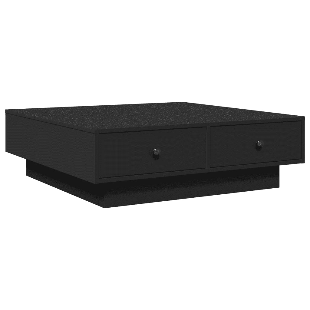 Tavolino da Salotto-Tavolino da soggiorno-Tavolo Nero 90x90x28 cm in Truciolato