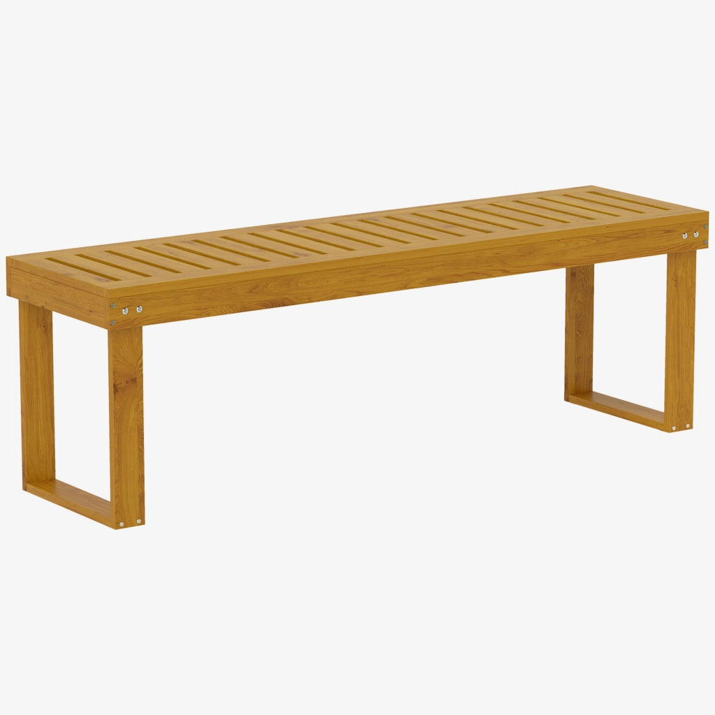 Panchina da giardino in legno di pino 2 posti ¨C zephmum ¨C 132x34x43 cm
