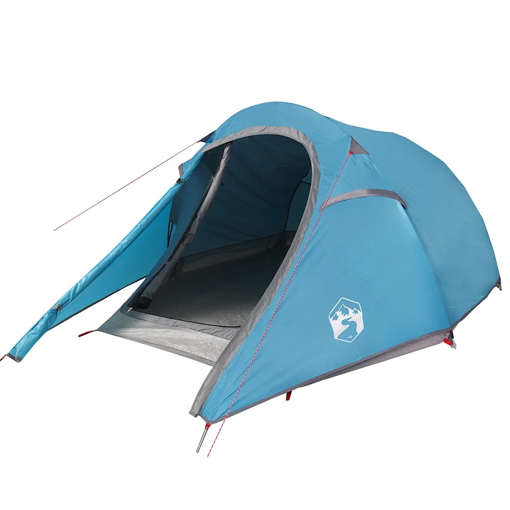 Tenda da Campeggio a Tunnel per 2 Persone-Tenda per Escursionismo Blu Impermeabile 196791