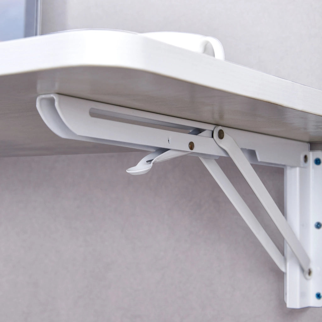 Tavolo pieghevole da parete in MDF bianco salvaspazio
