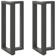 Set di 2 gambe regolabili per tavolo da bar a forma di T 40 x 35 x 90 cm stile moderno acciaio antracite 02_0057340
