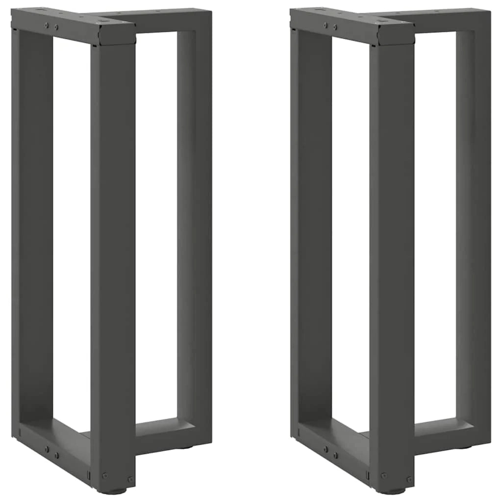 Set di 2 gambe regolabili per tavolo da bar a forma di T 40 x 35 x 90 cm stile moderno acciaio antracite 02_0057340