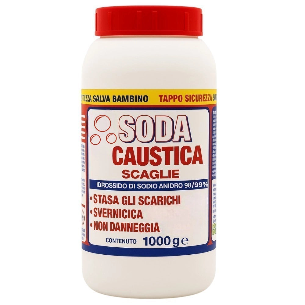 Soda caustica scaglie disgorgante tubature e scarichi 1 kg