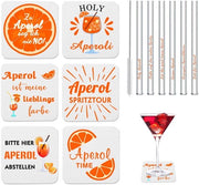 Regalo di Aperol Spritz 12 pezzi Incluso bicchiere di Aperol Riettes, tappo di Aperol, base di velluto per bicchiere Aperol Spritz Accessori per donne, uomini, colleghi, amici, familiari