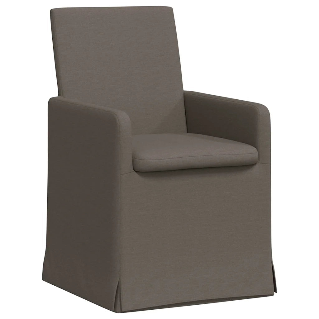 Sedie da pranzo 2 pcs Grigio chiaro 57 x 67 x 95 cm Tela