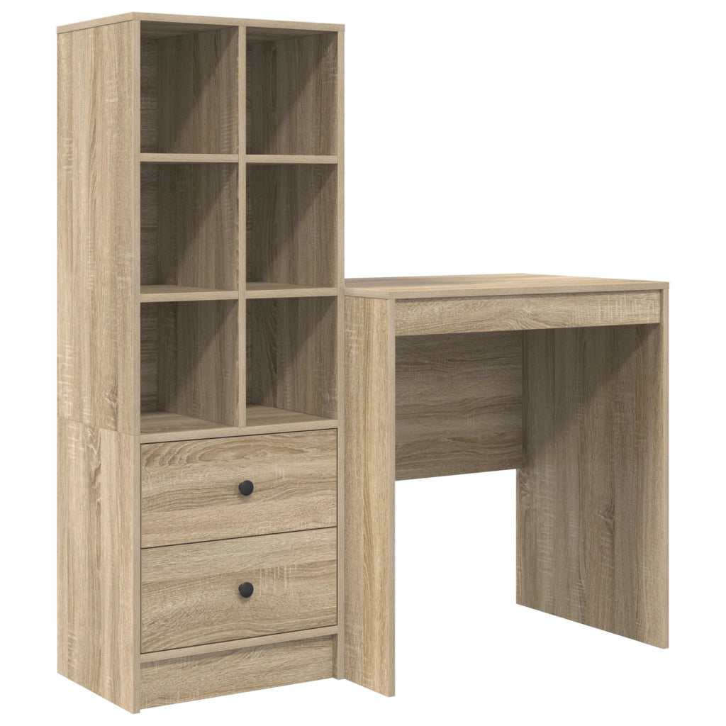 Scrivania con Archiviazione Rovere Sonoma Legno Ingegnizzato