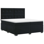 Letto box spring con materasso Nero 200 x 200 cm Velluto 3453712
