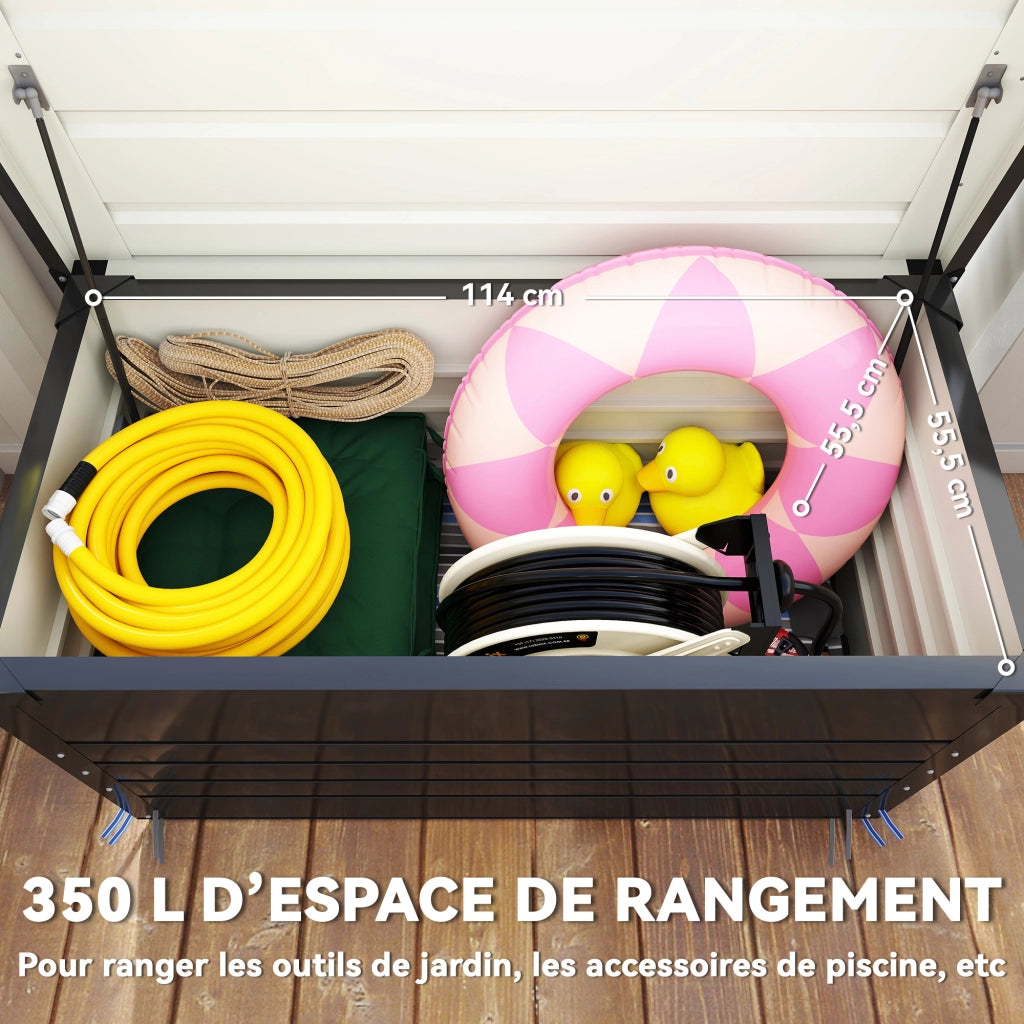 Coffre da giardino in metallo ¨C Minimal ¨C 350L antracite