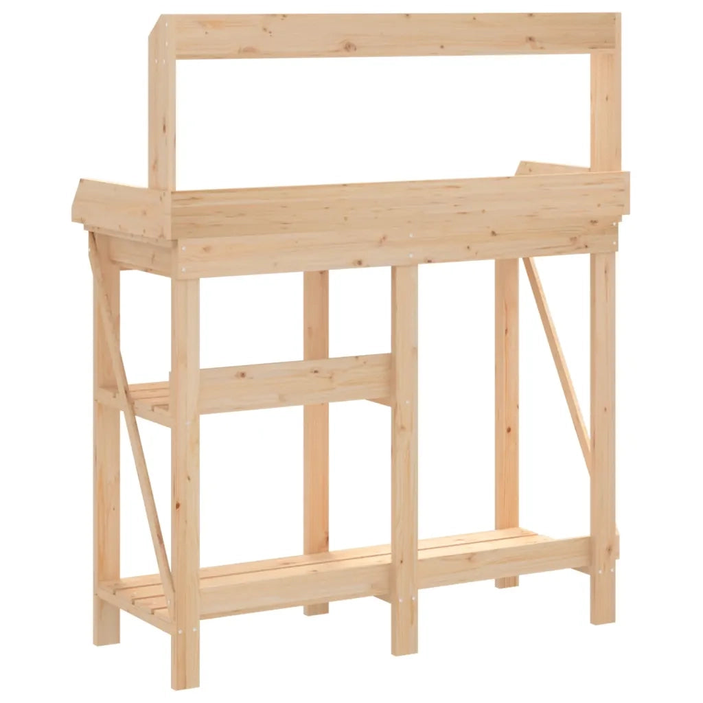 Panca porta Vasi con Ripiani in Legno Massello di Abete CFW6613424