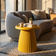 Dasifa, Tavolino da Salotto Adatto per Indoor/outdoor, 52x45x52h cm Giallo Senape
