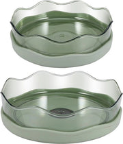 360° girevole dispensatore di spezie, 2 materiali verdi in plastica, organizzatore multifunzionale per la cucina, adatto per frigoriferi, cucine, bagni, dispensatori di spezie e simili.