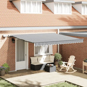 Tenda Retrattile Manuale con LED Antracite e Bianco 400x300 cm 3310231