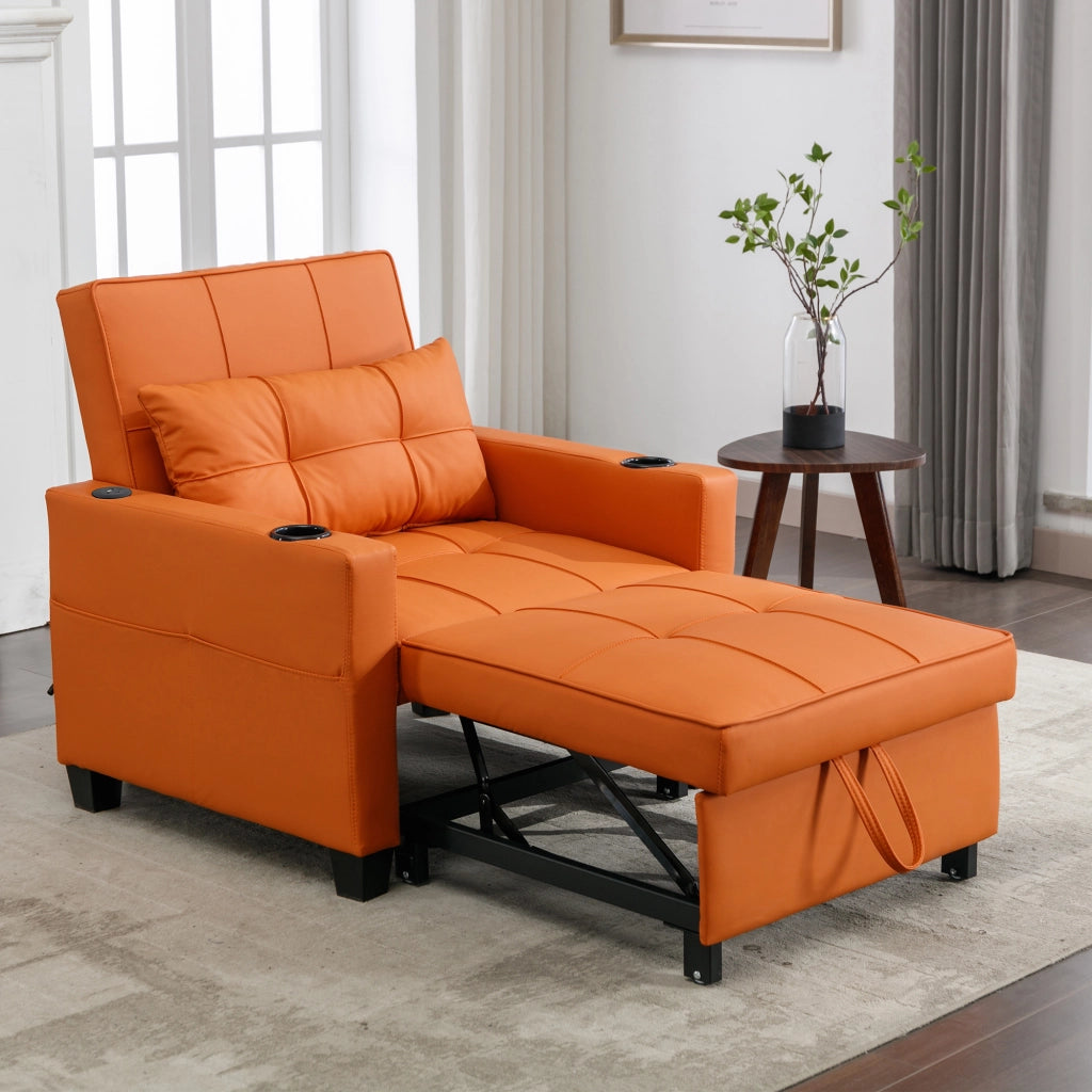 Divano letto 3 in 1 estraibile - Zephmum - Con porta bevande e USB