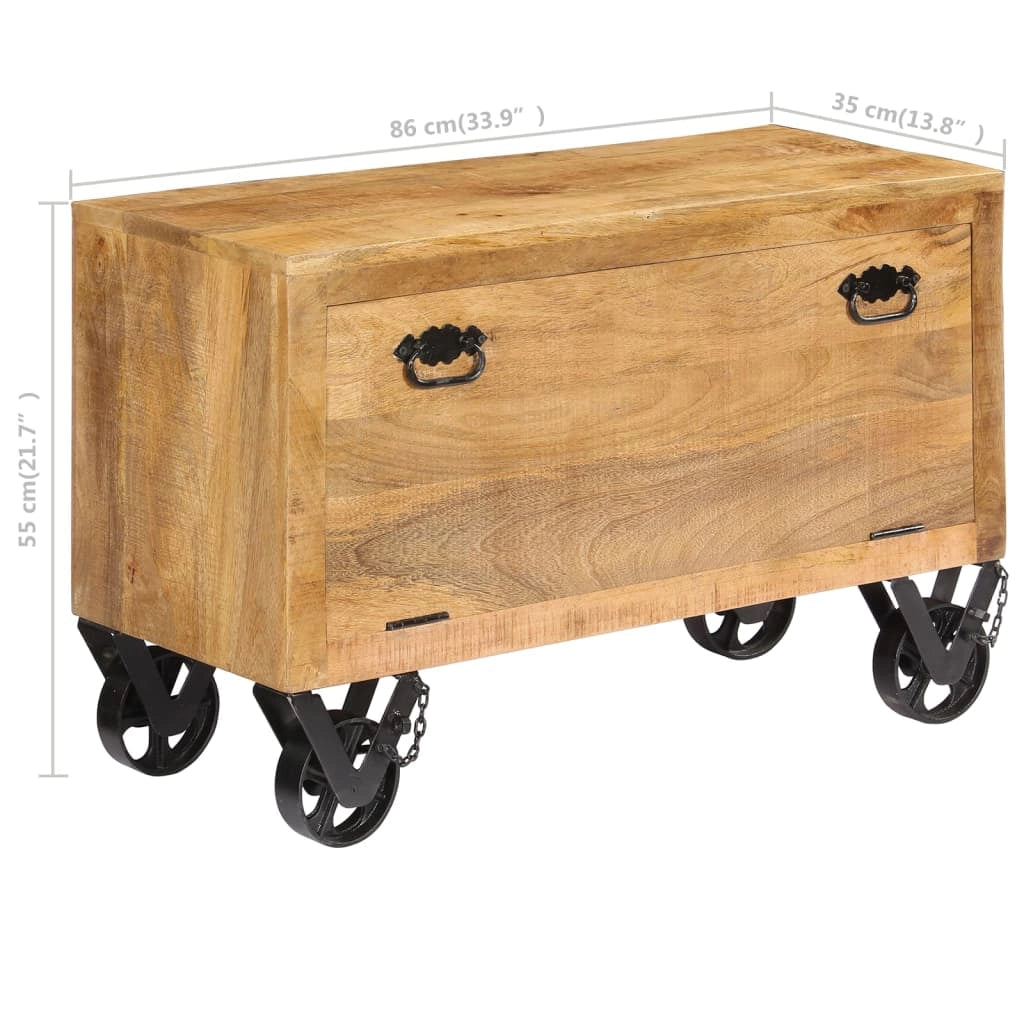 Scarpiera mobile contenitore per scarpe mobile per ingresso/corridoio/soggiorno 86 x 35 x 55 cm legno massello di mango marrone 02_0021397