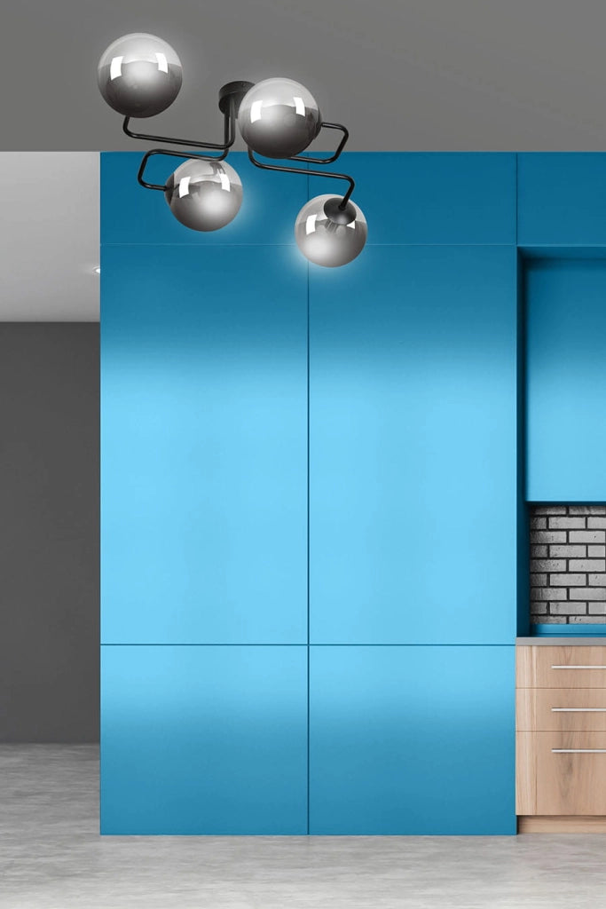 Plafoniera da soffitto Emibig Brendi 4xE14 metallo nero/grafite