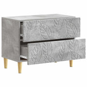 Comodino | Armadio da Notte | Mobiletto da notte Grigio Cemento 62 x 34,5 x 48 cm Legno ingegnerizzato