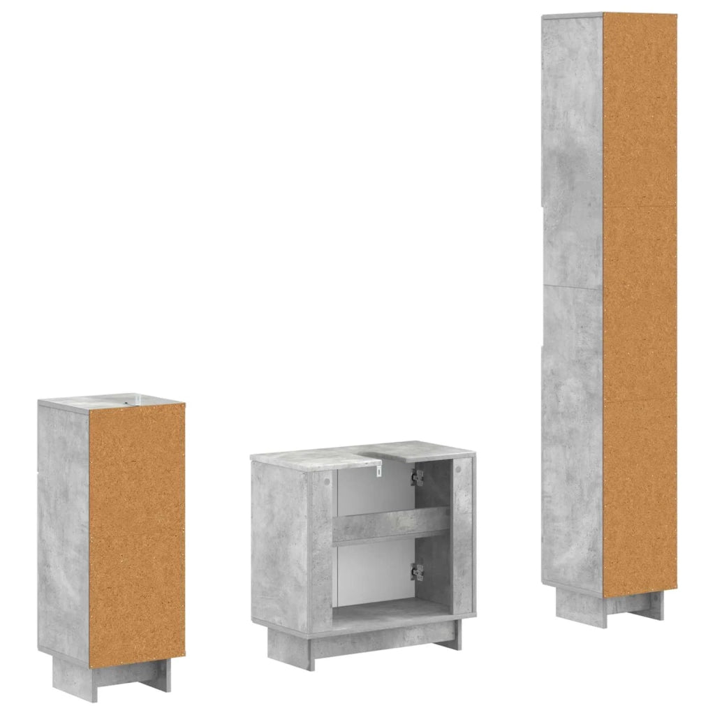 Set di armadietti da bagno in 3 pezzi EDE Legno ingegnerizzato 3417822