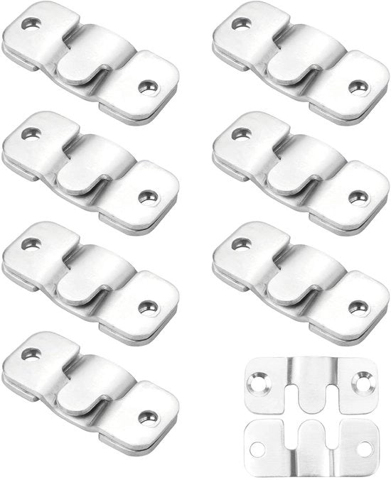 Montaggio nascosto per WC - Acciaio inossidabile - Set da 8 pezzi