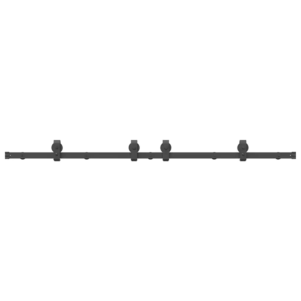 vidaXL Kit di Binari per Porte Scorrevoli 183 cm Acciaio Nero