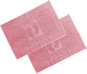 Set di asciugamani per bagno (2 pezzi), asciugamano in cotone, asciugamano per il corpo e asciugamano per il bagno, 100% cotone, assorbente e veloce asciugatura (rosa scuro, 50 x 70 cm)