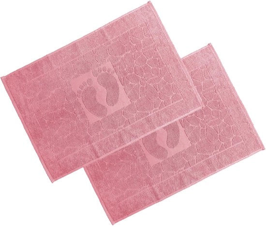 Set di asciugamani per bagno (2 pezzi), asciugamano in cotone, asciugamano per il corpo e asciugamano per il bagno, 100% cotone, assorbente e veloce asciugatura (rosa scuro, 50 x 70 cm)