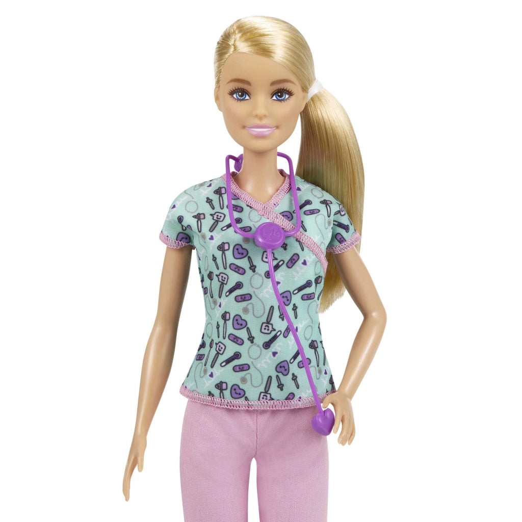 Barbie Playset con Bambola Infermiera e Tanti Accessori, Giocattolo per Bambini 3+Anni, GTW39