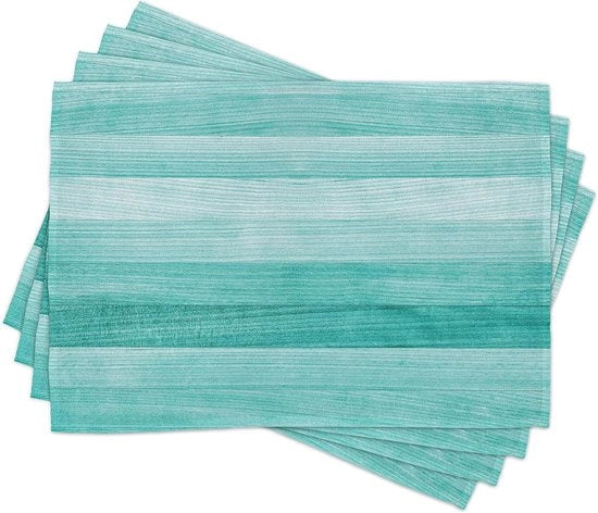 Set di tovaglie lavabili per tavola da 4 pezzi - Decorazione da tavola - Blu turquesa