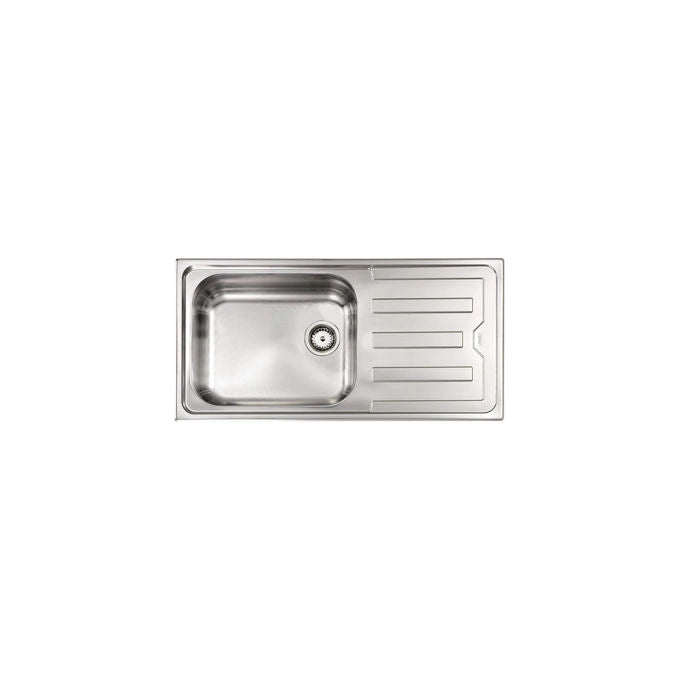 CM 010046.D1.01.2018 Filotop Lavello da incasso 1 vasca con gocciolatoio a sinistra 101x51 cm colore Inox