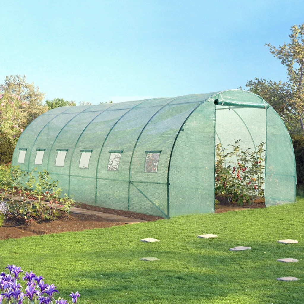 ProBache - Telone di ricambio da 130 gr/m² per la serra a tunnel verde CRIMÉE da 18 m²