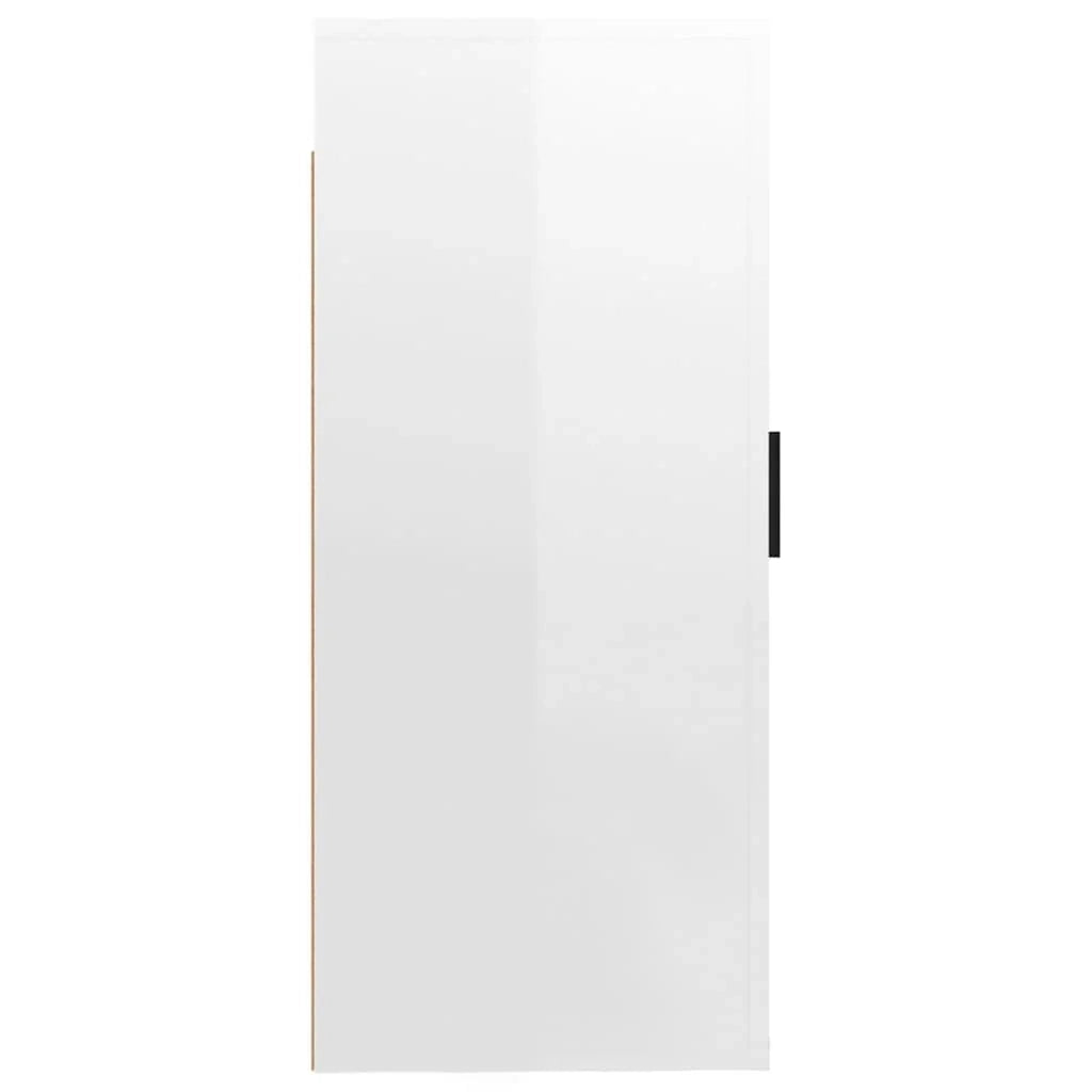 Mobile TV multimediale mensola TV credenza mobile TV sala da pranzo soggiorno camera da letto montaggio a parete finitura lucida 40 x 34,5 x 80 cm bianco 02_0028090