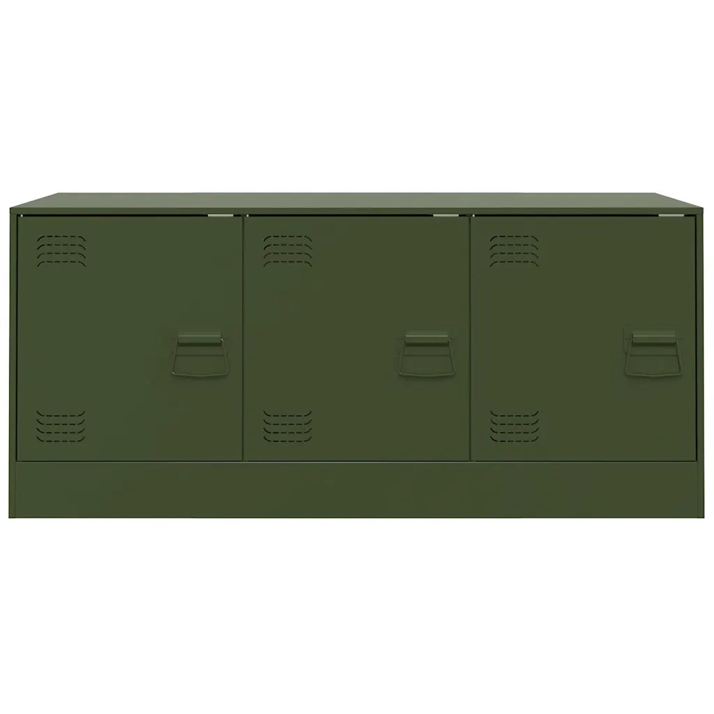 Mobile TV Verde Oliva 99x39x44 cm in Acciaio