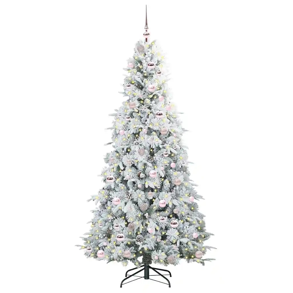 Albero di Natale Artificiale con Rami Pieghevoli Bianco 210 cm 3397499